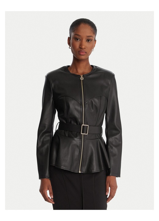 Geaca de imitatie de piele, Rinascimento, negru, femei, XS INTL