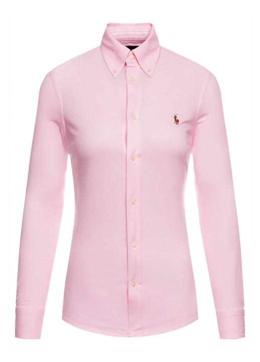 Camasa dama, Polo Ralph Lauren, slim fit, roz, bumbac