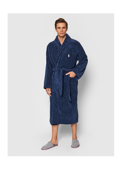Halat de baie pentru barbati Polo Ralph Lauren, bleumarin, L-XL INTL