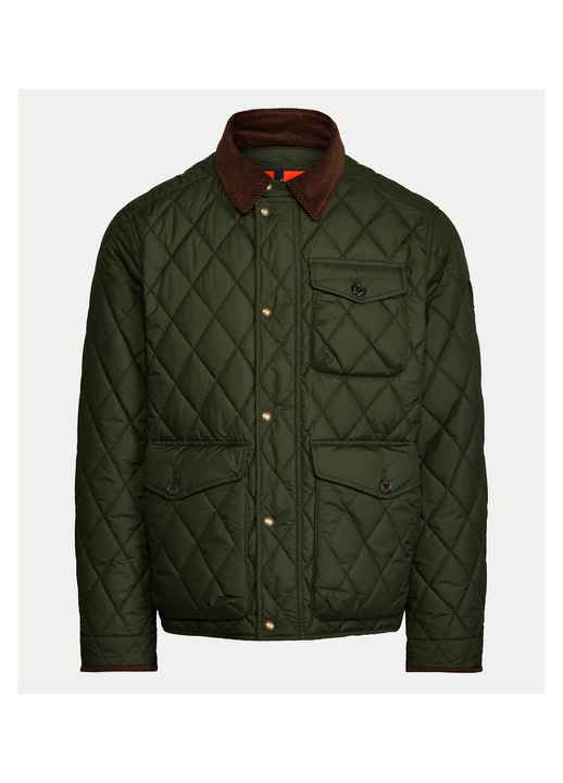 Geaca de tranzitie pentru barbati Polo Ralph Lauren, verde, din bumbac