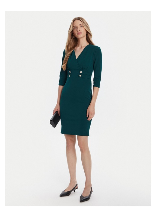 Rochie de cocktail, Rinascimento, verde, fabrica usoara