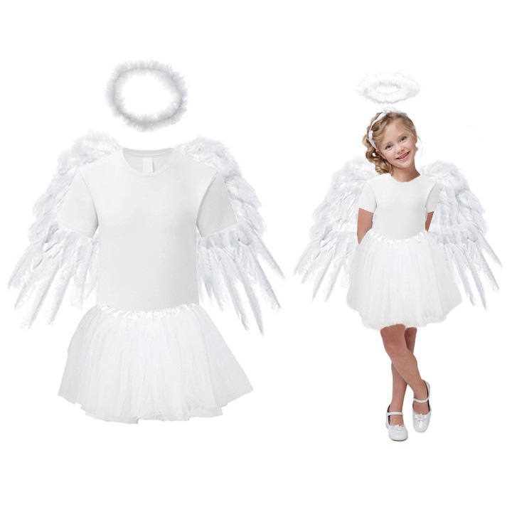 Set INGER Tricou Aripi Aureola Tutu 116cm