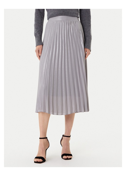 Fusta plisata, Morgan, argintie