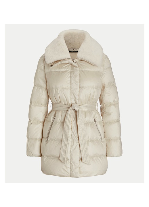 Geaca de puf dama Lauren Ralph Lauren, ecru