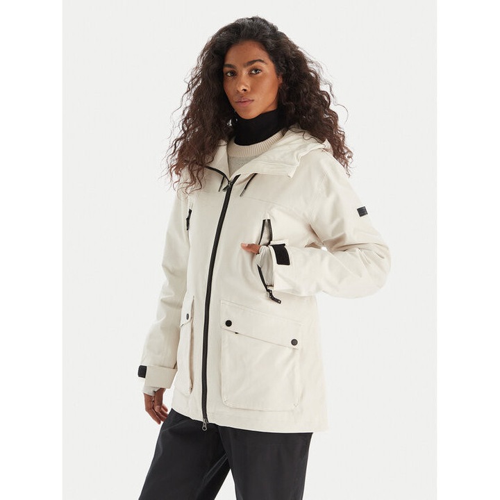 Geaca de ski dama Roxy, alb, impermeabil