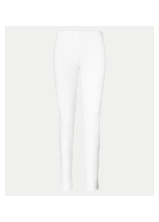 Pantaloni dama, Lauren Ralph Lauren, material bumbac, alb