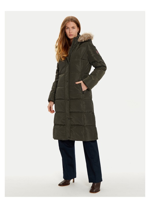 Geaca de puf dama Lauren Ralph Lauren, verde, fabricata din material usor