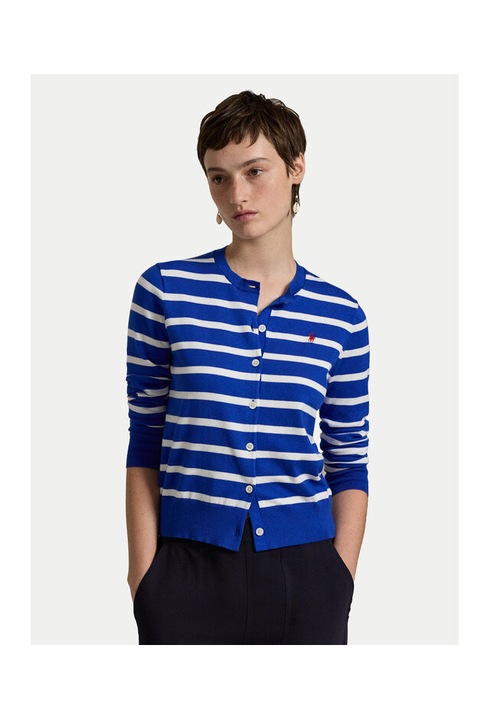 Cardigan dama Polo Ralph Lauren, bleumarin, moale