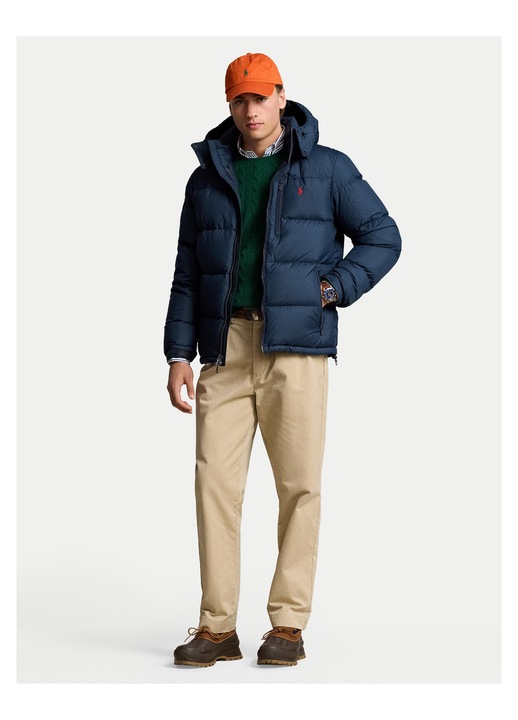 Geaca de puf barbati Polo Ralph Lauren, bleumarin, fabricata din material de calitate