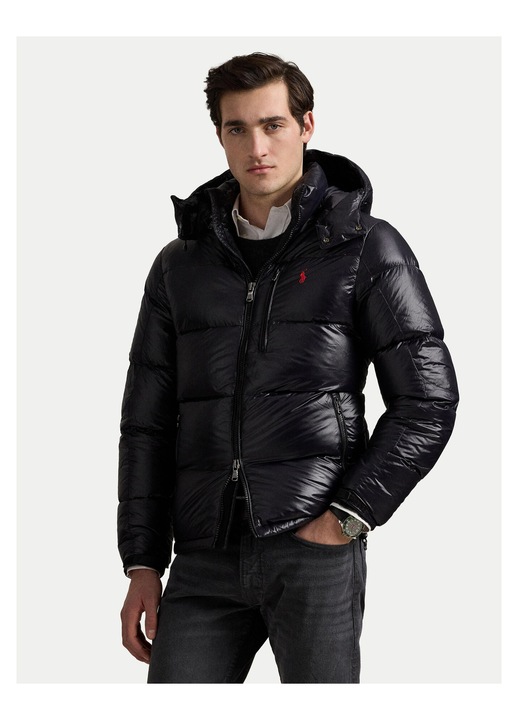 Geaca din puf barbati Polo Ralph Lauren, negru, fabricata din materiale de calitate
