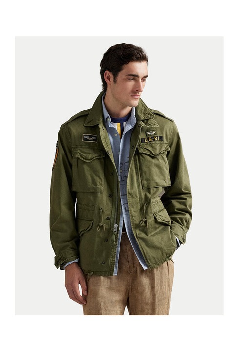 Geaca de tranzitie pentru barbati Polo Ralph Lauren, verde, bumbac
