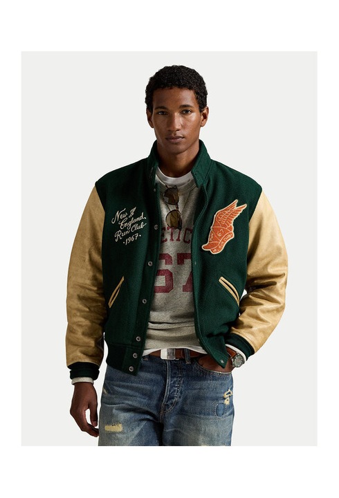 Geaca bomber barbati Polo Ralph Lauren, verde, bumbac, L INTL