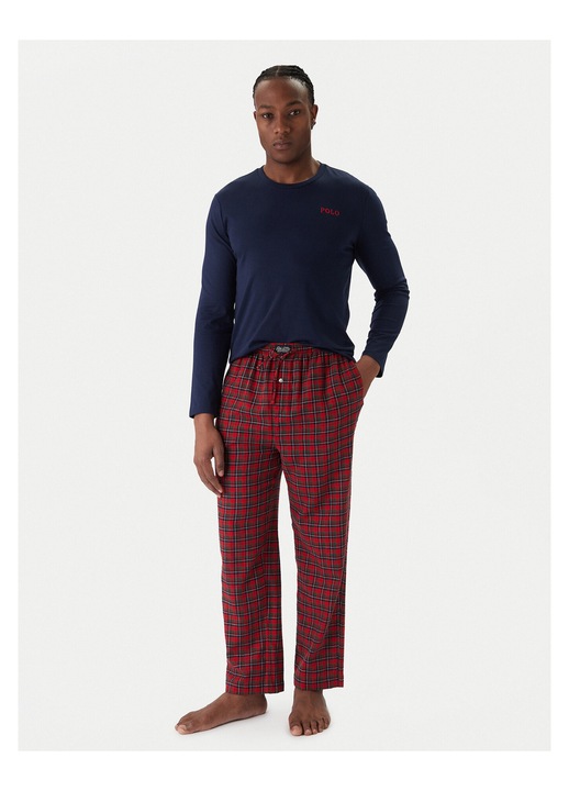 Pijamale barbati Polo Ralph Lauren, bleumarin si rosu