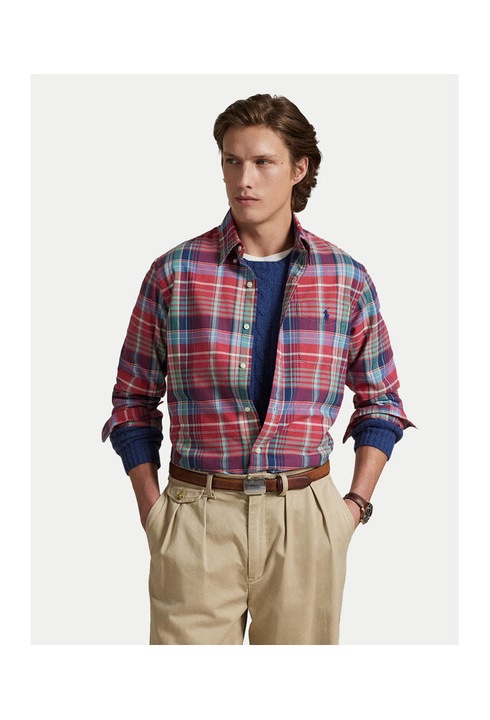 Camasa barbati Polo Ralph Lauren, rosie, bumbac, S INTL