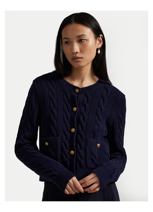 Cardigan dama Polo Ralph Lauren, bleumarin, pulover elegant