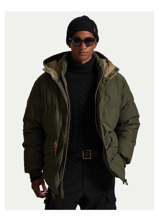 Geaca de puf barbateasca Polo Ralph Lauren, verde