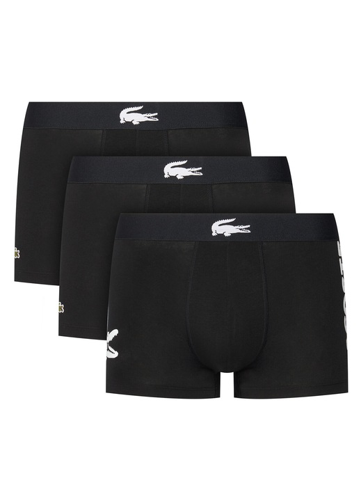 Boxeri barbati, Lacoste, 5H1291, negru, 3 buc, XS INTL