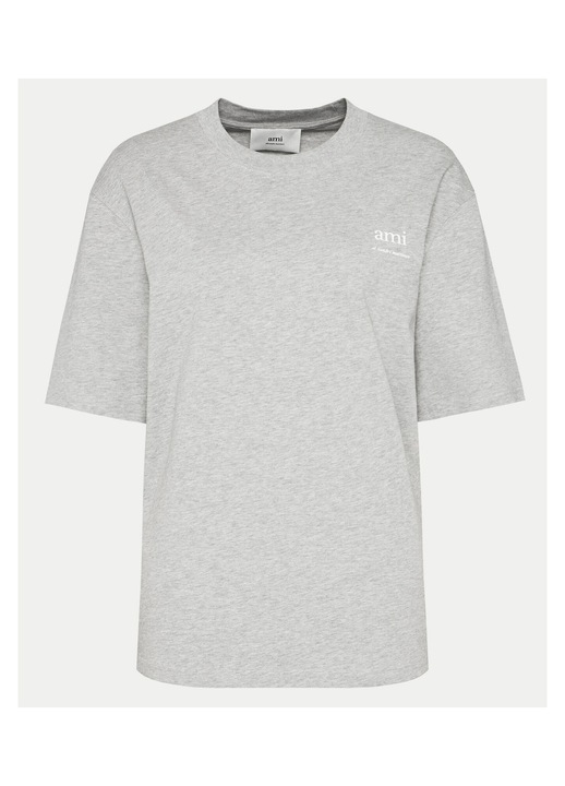 Tricou unisex Ami Paris, gri, bumbac