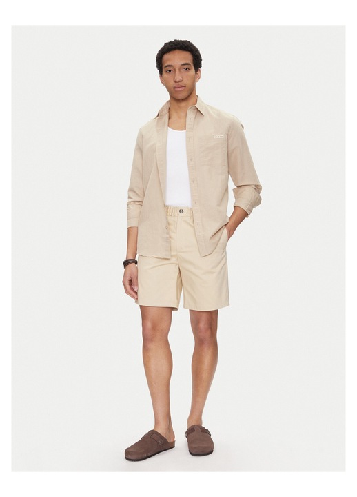 Pantaloni barbati Ami Paris, bej, material original