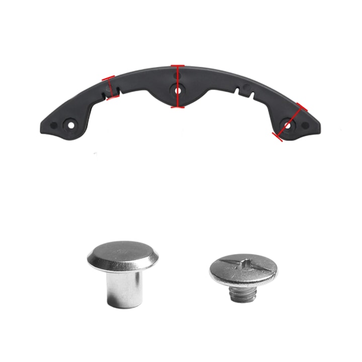 Protectii pentru cap si coada snowboard, cleme snowboard cu protectii din silicon, set de 6 suruburi, 22CM