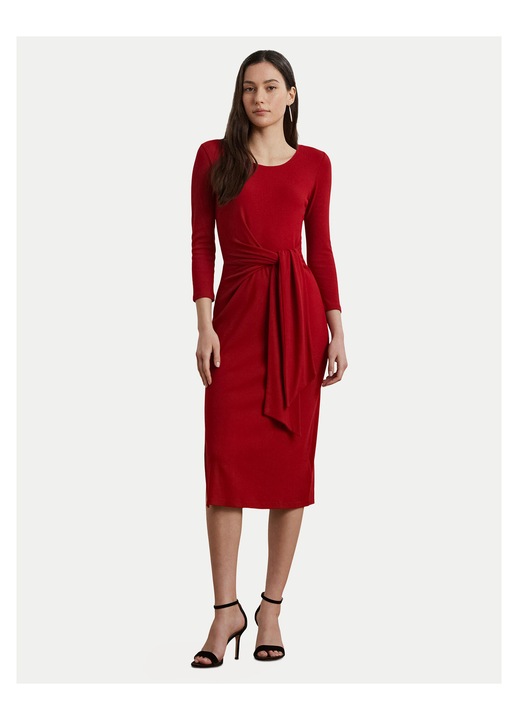 Rochie casual dama Lauren Ralph Lauren, rosu, material usor