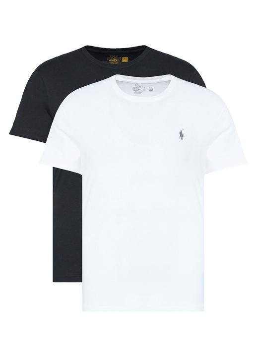 Set tricouri barbati Polo Ralph Lauren, alb si negru, bumbac, 2XL INTL