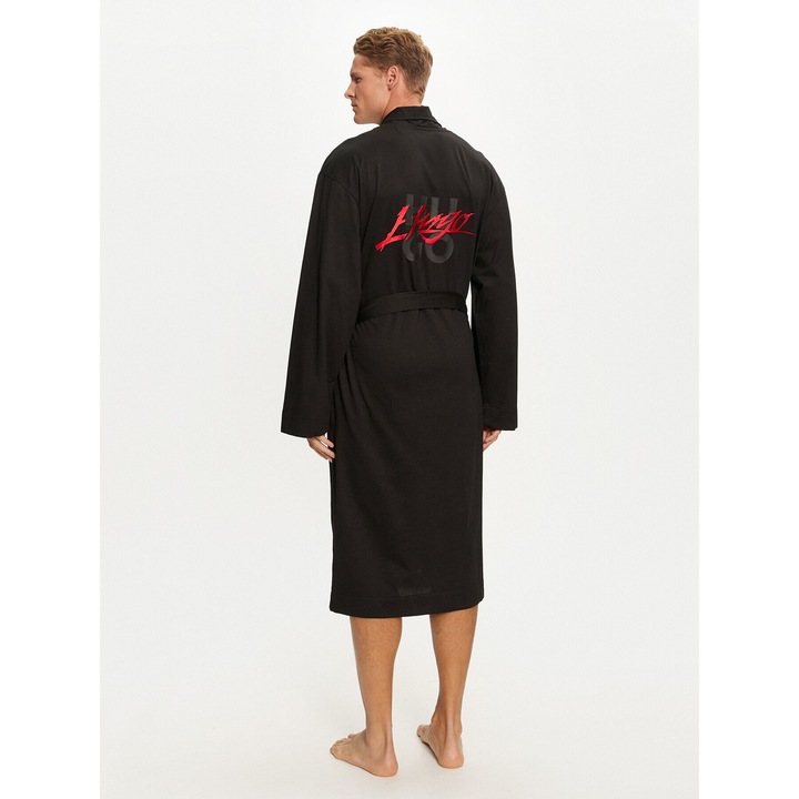 Halat de baie barbatesc HUGO, negru, bumbac, M INTL