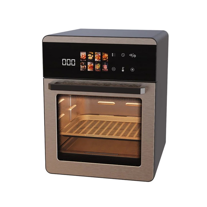 Vivendo 20L Smart digitális légkeveréses sütő, multifunkcionális forrólevegős sütő, 1800W, nagy kapacitás, LED kijelző, 8 program, gyors és egészséges főzés