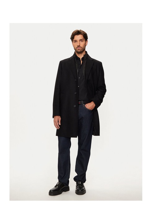 Palton de tranzitie barbati HUGO, negru, 56 EU