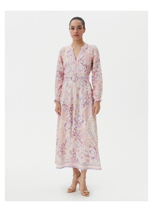 Rochie de vara dama Hale Bob, multicolor/bej, fabricata din materiale usoare