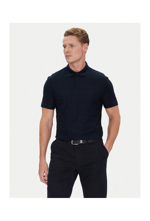 Tricou barbat BOSS, bleumarin, bumbac