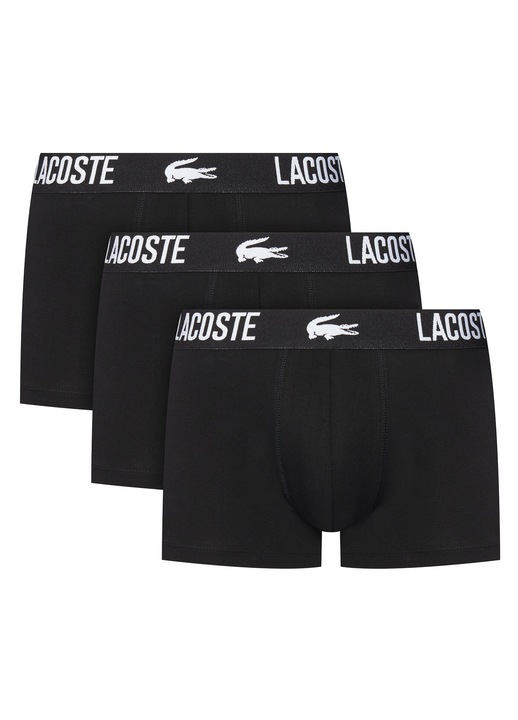 Set 3 boxeri barbati, Lacoste, Negru
