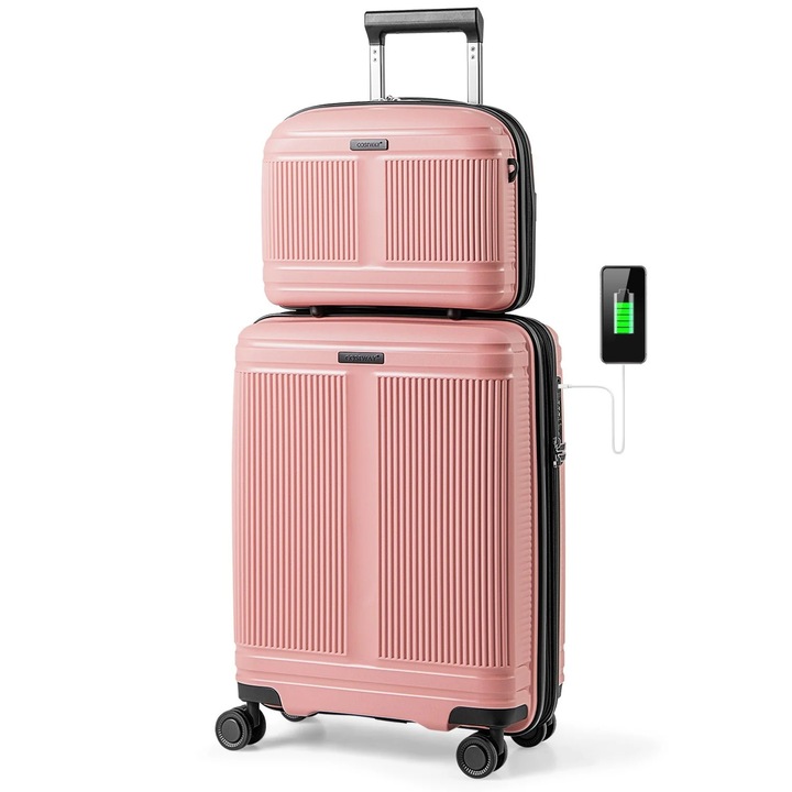 2 részes poggyászkészlet kézipoggyásszal és kozmetikai táskával