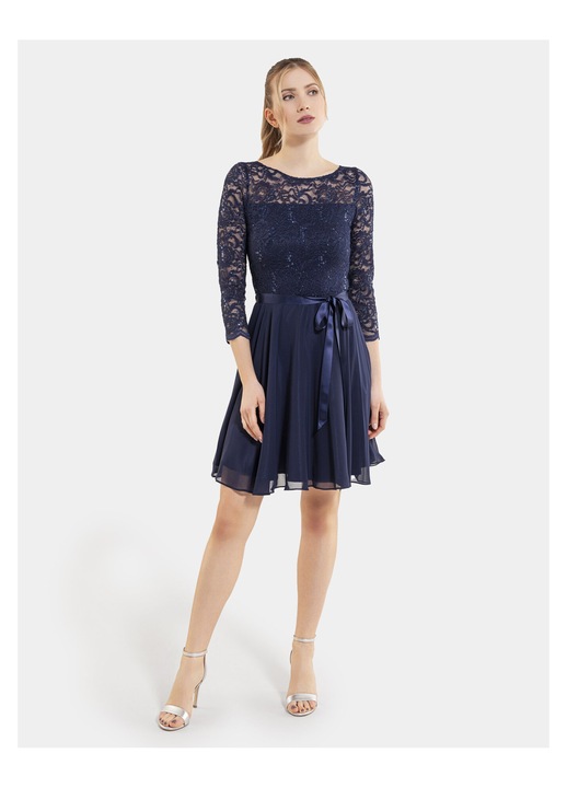 Rochie de cocktail dama, Swing, tip swing, bleumarin, fabrica de calitate