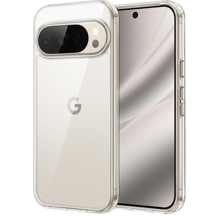 Husa compatibila cu Pixel 10 Pro XL Protectie antisoc, Silicon Ultra Slim High Tech, Crystal Clear