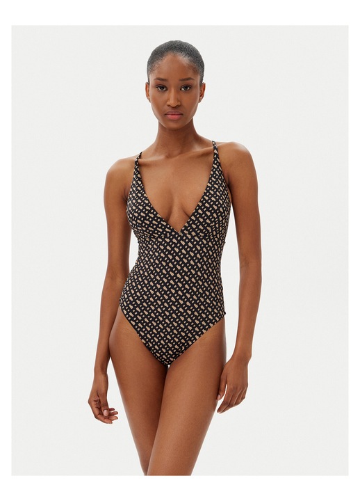 Costum de baie dama BOSS, negru/maro, S INTL