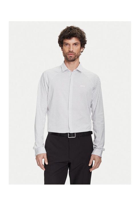 Camasa barbati BOSS, alba bumbac