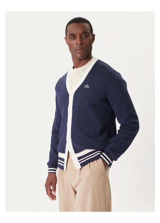 Cardigan Lacoste, bleumarin, Bleumarin, L