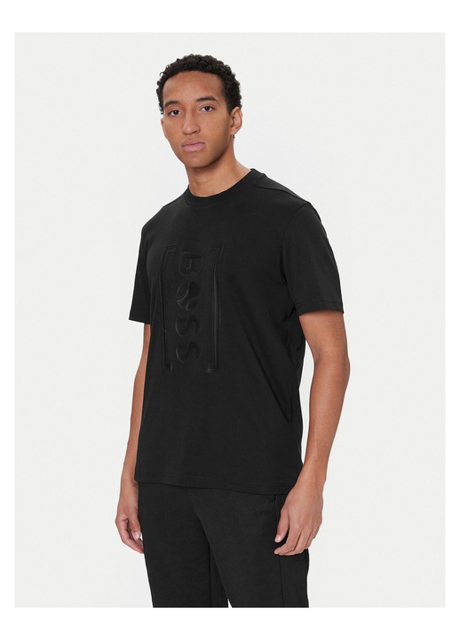 Tricou BOSS, negru, material bumbac
