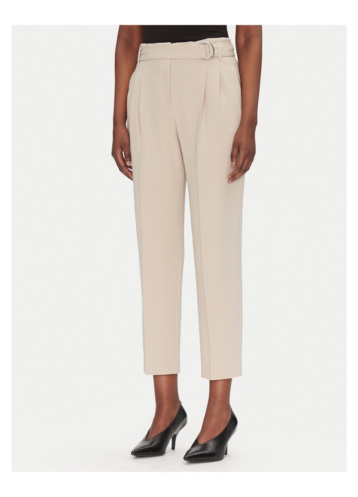 Pantaloni dama BOSS, bej, stofa
