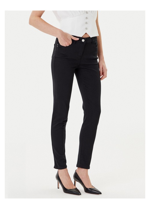 Blugi dama, Morgan, negru, 62% bumbac, 36% poliester