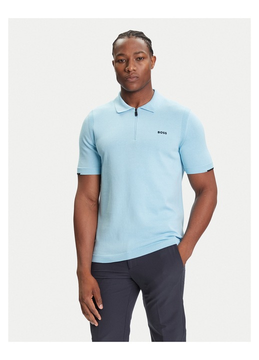 Tricou barbati BOSS, albastru, bumbac, L INTL