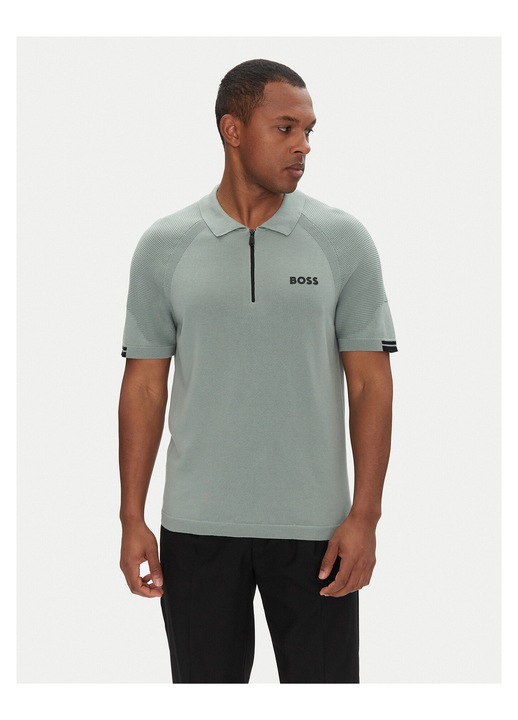 Tricou barbati, BOSS, verde, bumbac