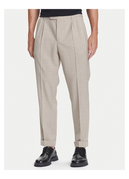 Pantaloni barbatesti BOSS, bej, stofa, 52 EU