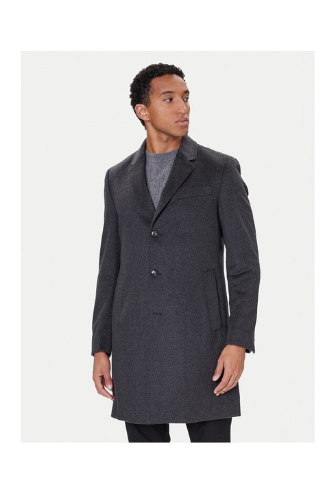 Palton pentru barbati BOSS, gri, lana