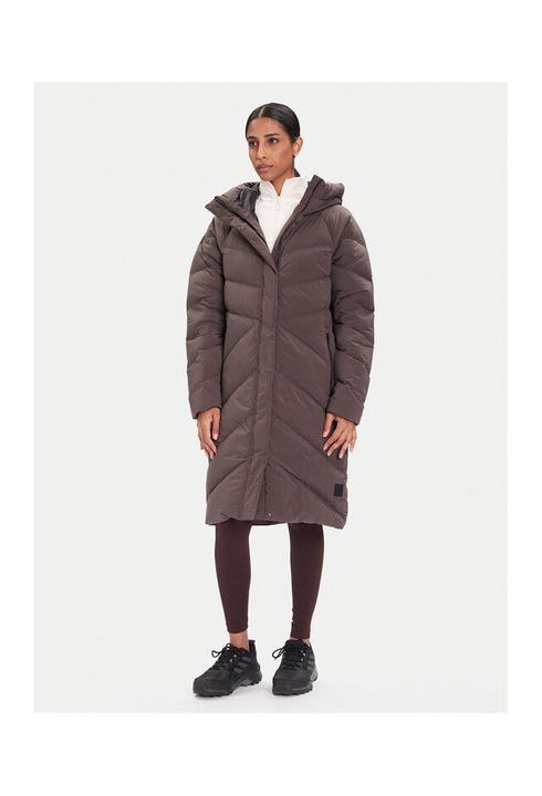 Geaca de puf dama Jack Wolfskin, maro, fabricata din material usor, L INTL