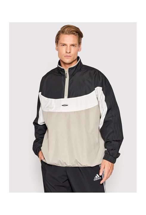 Hanorac barbati Adidas, bej si negru simplu