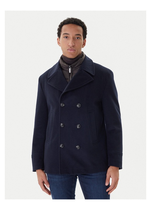 Palton barbati Bugatti, bleumarin, lana