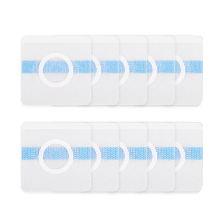 Set 10 plasturi pentru hernie ombilicala infantili, non-alergenici, autoadezivi, recuperare rapida, Placi pentru Buricul Pruncului, AjieQaQ®, Pansamente pentru Hernie Umbilicala la Nou-nascuti, Prietenoase cu Pielea, Permeabile la Aer, 8x8 cm