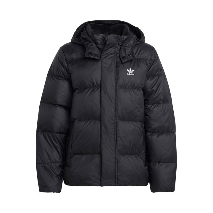 Geaca unisex copii, adidas, izolatie, negru, poliamida reciclata, 140 CM